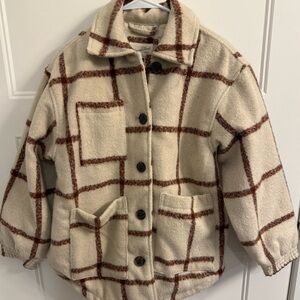 Universal Thread Plaid Jacket - Cream and Brown